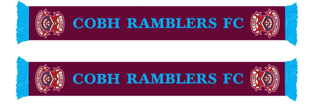 Cobh Ramblers FC Claret / Blue Scarf