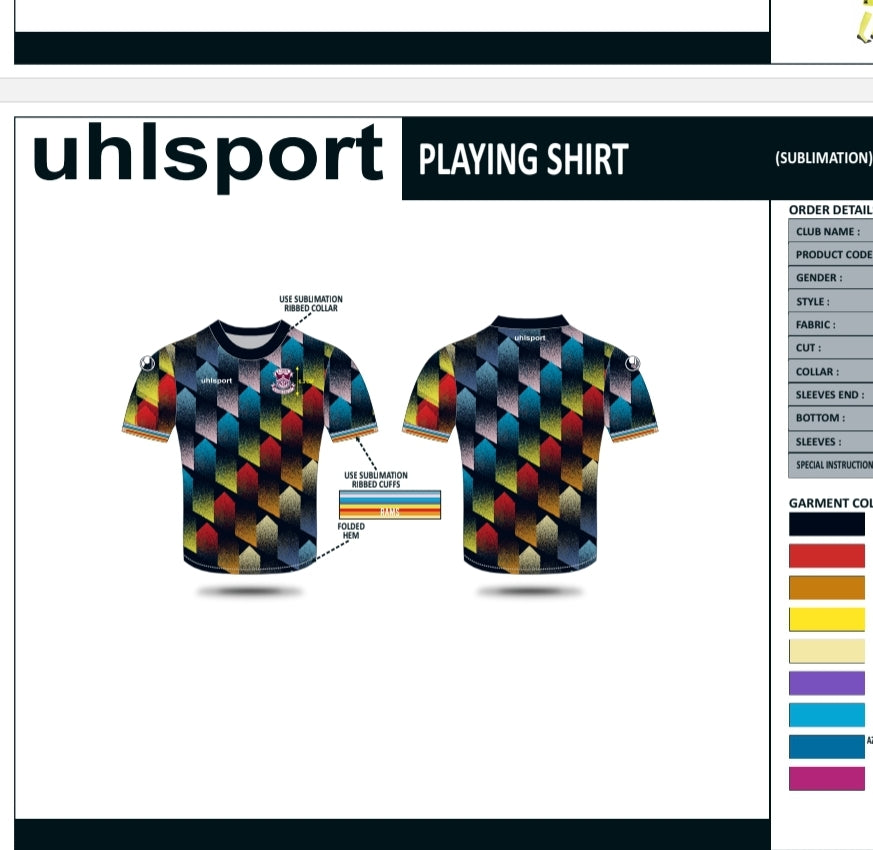 Uhlsport CRFC Deck of Cards Warm Up Tee - Adult