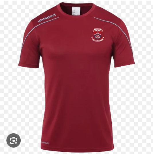Uhlsport CRFC Stream 22 Training Tee Claret / Blue - Adult