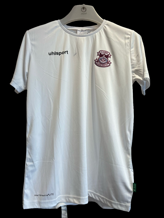 Uhlsport White Esstential Functional TShirt - Adult