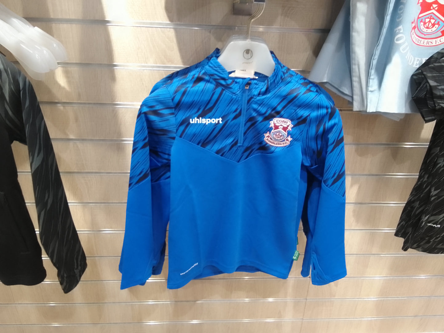 blue progressive 1/4 zip